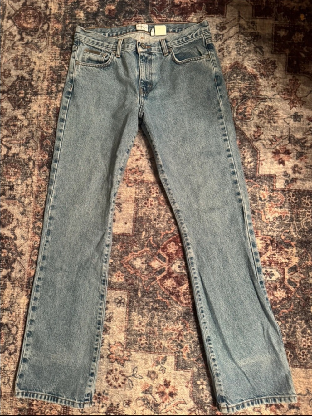 Calvin Klein Jeans Straight Leg Light Blue Denim
